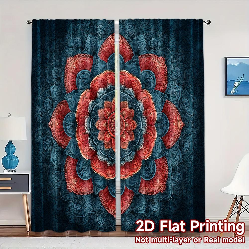2D FLAT PRINTING 2pcs Curtains (Without Rod) Floral Mandala Design (6) Modern Fashionable Curtainments during the Saint Patrick 100*130 Grommet Top 1pcs
2D FLAT PRINTING 2pcs Curtains (Without Rod) Floral Mandala Design (6) Modern Fashionable Curtainments during the Saint Patrick 100*130 Grommet Top 1pcs