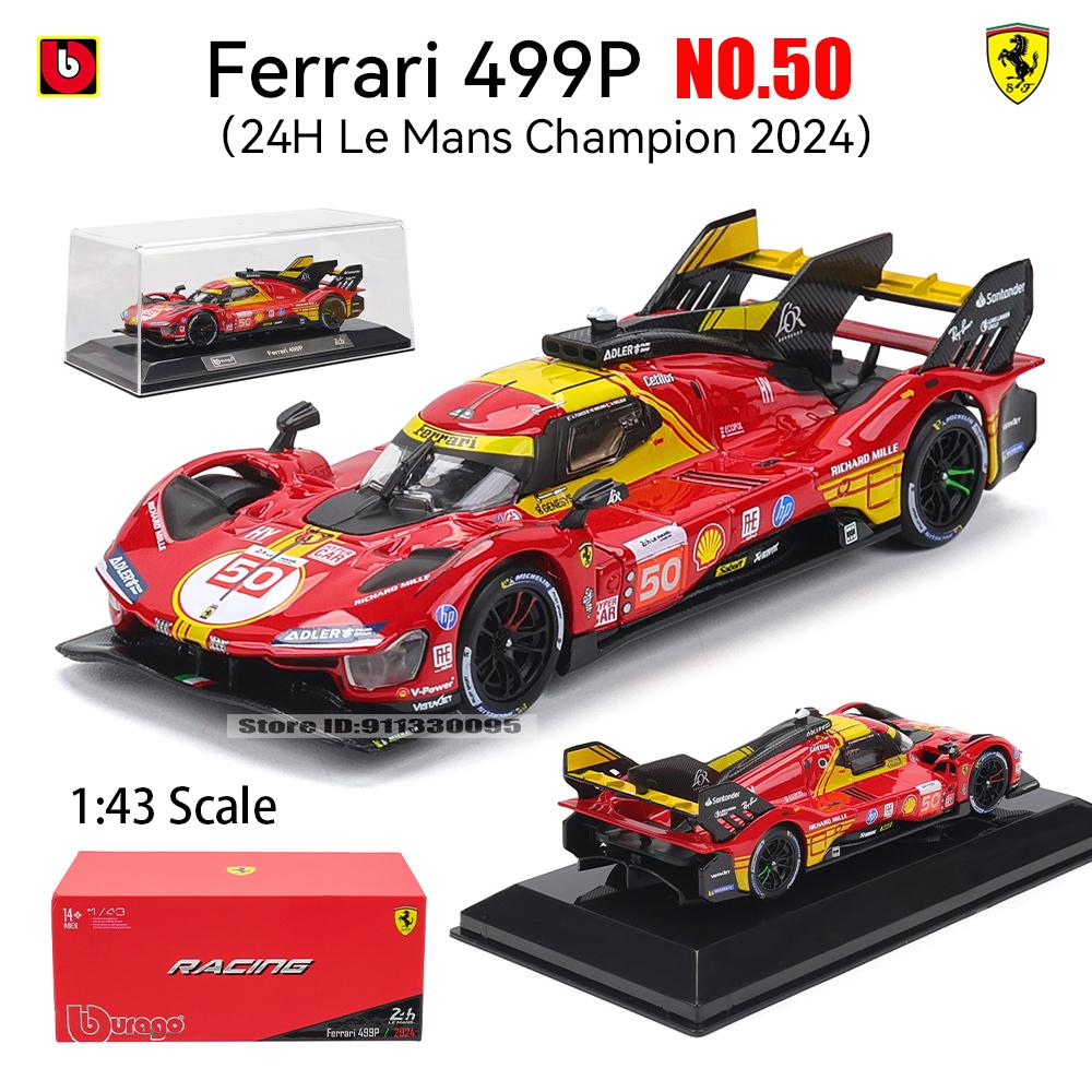 Bburago 1:43 24h LE MANS Ferrari 2024 499P No.50 Acrylic box and base Alloy Luxury Vehicle Diecast Car Model Toy Collection
Bburago 1:43 24h LE MANS Ferrari 2024 499P No.50 Acrylic box and base Alloy Luxury Vehicle Diecast Car Model Toy Collection