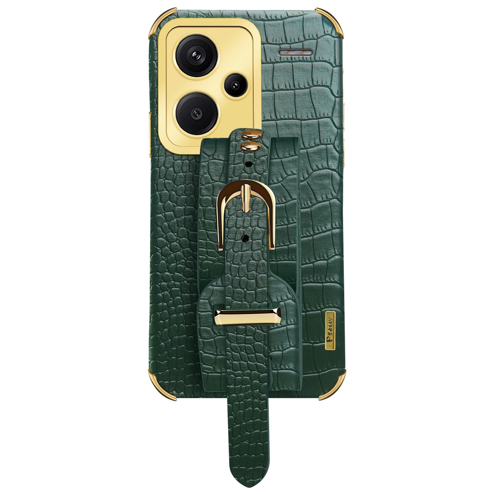For Xiaomi Redmi Note 13 Pro+ 5G Case Crocodile Texture Wristband Electroplating Phone Cover Green
For Xiaomi Redmi Note 13 Pro+ 5G Case Crocodile Texture Wristband Electroplating Phone Cover Green