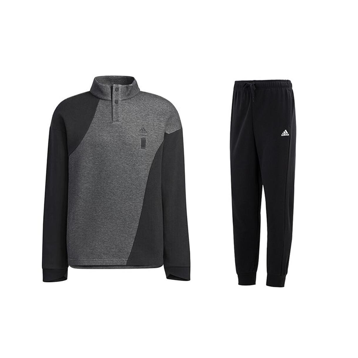 Adidas Color Block Stand Collar Long Sleeve Top Mid Waist Drawstring Cuffed Sweatpants Hoodie Set Men sets Black HY5847+HN3552 M
Adidas Color Block Stand Collar Long Sleeve Top Mid Waist Drawstring Cuffed Sweatpants Hoodie Set Men sets Black HY5847+HN3552 M