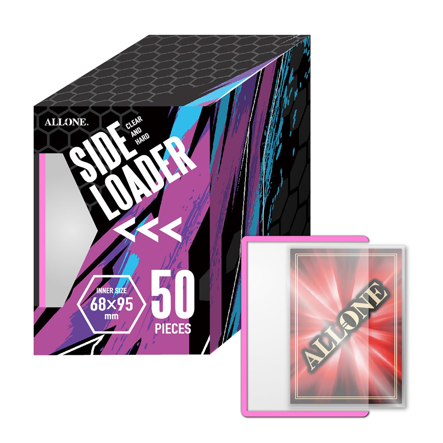 Allone Side Loader 50 Sheets Pink 70 x 100mm Card Sleeves Protects and Storage from Scratches and Dirt Also Can Be Used to Mail Trading and Flea
Allone Side Loader 50 Sheets Pink 70 x 100mm Card Sleeves Protects and Storage from Scratches and Dirt Also Can Be Used to Mail Trading and Flea
