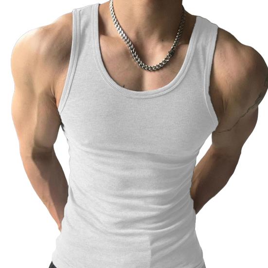 Summer Men Vest O Neck Slim Fit Elastic Solid Color Sleeveless Tank Top M белый
Summer Men Vest O Neck Slim Fit Elastic Solid Color Sleeveless Tank Top M белый