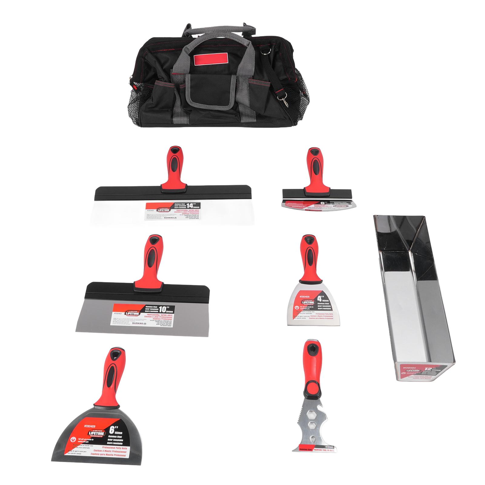 12in Drywall Finishing Hand Tool Kit Stainless Steel Paint Scraper with Mud Pan Drywall Tool Set
12in Drywall Finishing Hand Tool Kit Stainless Steel Paint Scraper with Mud Pan Drywall Tool Set