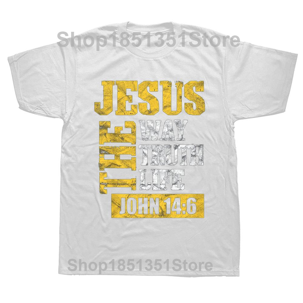 Jesus The Way Truth Life John 146 Christian T Shirts Graphic Cotton Streetwear Short Sleeve Birthday Gifts Summer Style Tshirt S
Jesus The Way Truth Life John 146 Christian T Shirts Graphic Cotton Streetwear Short Sleeve Birthday Gifts Summer Style Tshirt S