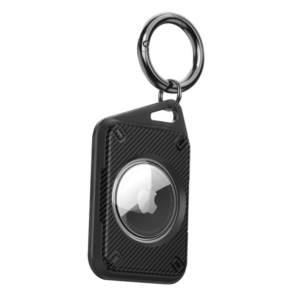 For Apple AirTag IP68 Waterproof Case Carbon Fiber TPU+PC Cover with Protective Film and Ring Buckle
For Apple AirTag IP68 Waterproof Case Carbon Fiber TPU+PC Cover with Protective Film and Ring Buckle