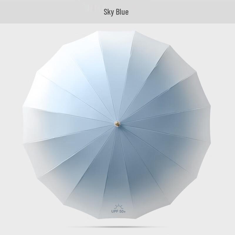 Jingxin 16-Rib UV Protection Straight Umbrella Gradient Sky Blue
Jingxin 16-Rib UV Protection Straight Umbrella Gradient Sky Blue