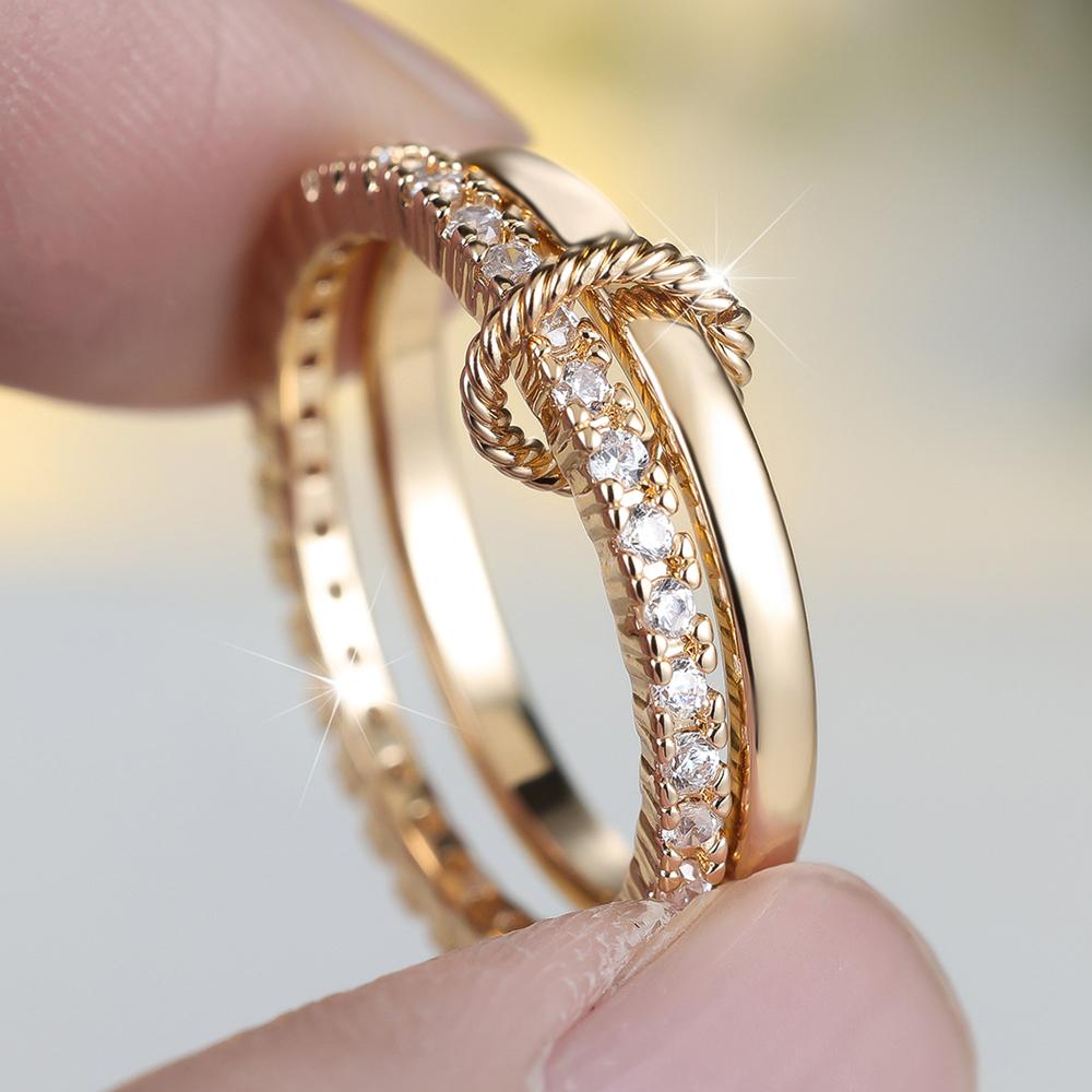 Fashion White Cubic Zirconia Double Layer Rings for Women Girls Vintage Golden Wedding Bands Wedding Jewelry 6
Fashion White Cubic Zirconia Double Layer Rings for Women Girls Vintage Golden Wedding Bands Wedding Jewelry 6