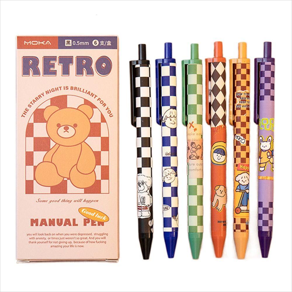6Pcs School Supplies Writing Student Signature Pen 0.5mm Neutral Pen Gel Pens Gel Ink Pen Cute Pens Checkerboard animal
6Pcs School Supplies Writing Student Signature Pen 0.5mm Neutral Pen Gel Pens Gel Ink Pen Cute Pens Checkerboard animal