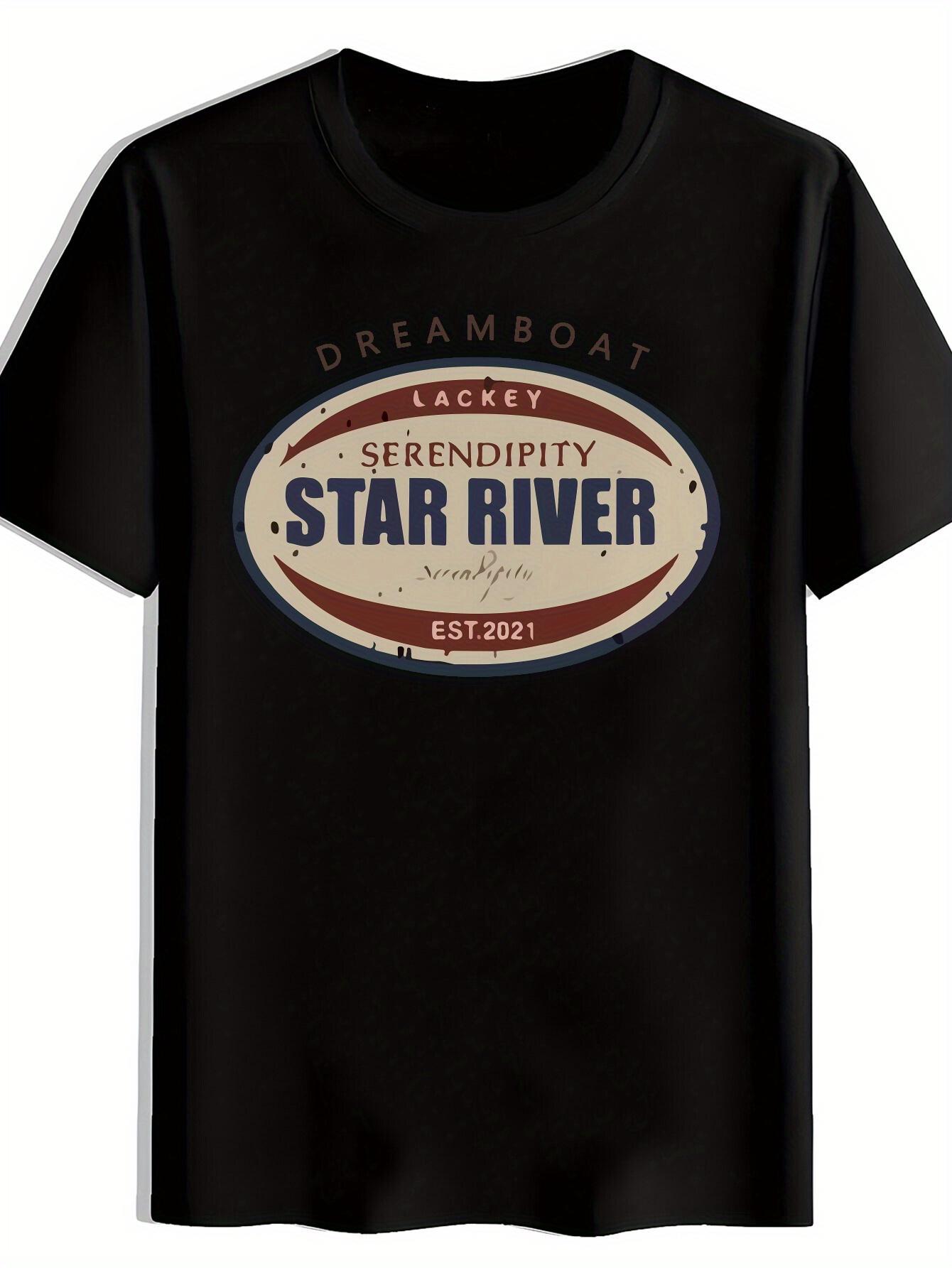 Vintage Rock Band Graphic T-shirt - Black Short Sleeve Round Neck Casual Summer Tee with Dreamboat Serendipity Star River & EST. 2011 Design XXXXL
Vintage Rock Band Graphic T-shirt - Black Short Sleeve Round Neck Casual Summer Tee with Dreamboat Serendipity Star River & EST. 2011 Design XXXXL