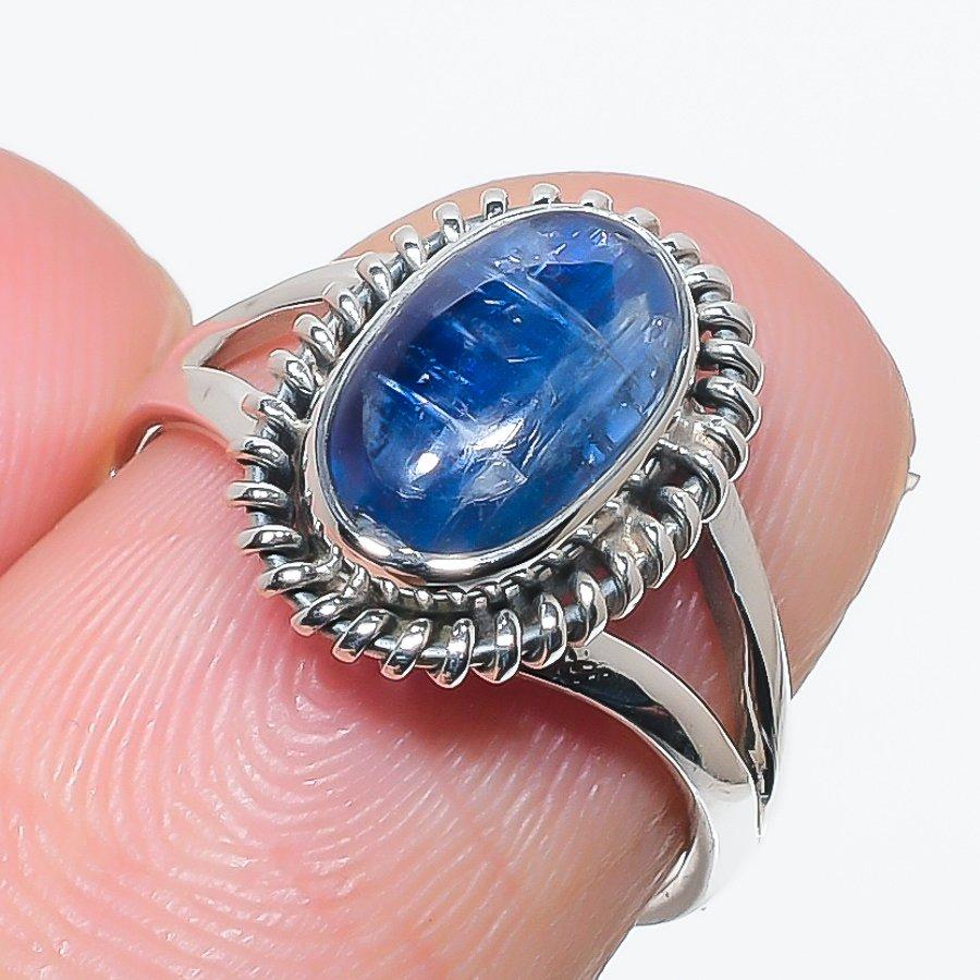 Natural Blue Kyanite Gemstone Handmade 925 Solid Silver Jewelry Ring Size 6 I3F89
Natural Blue Kyanite Gemstone Handmade 925 Solid Silver Jewelry Ring Size 6 I3F89