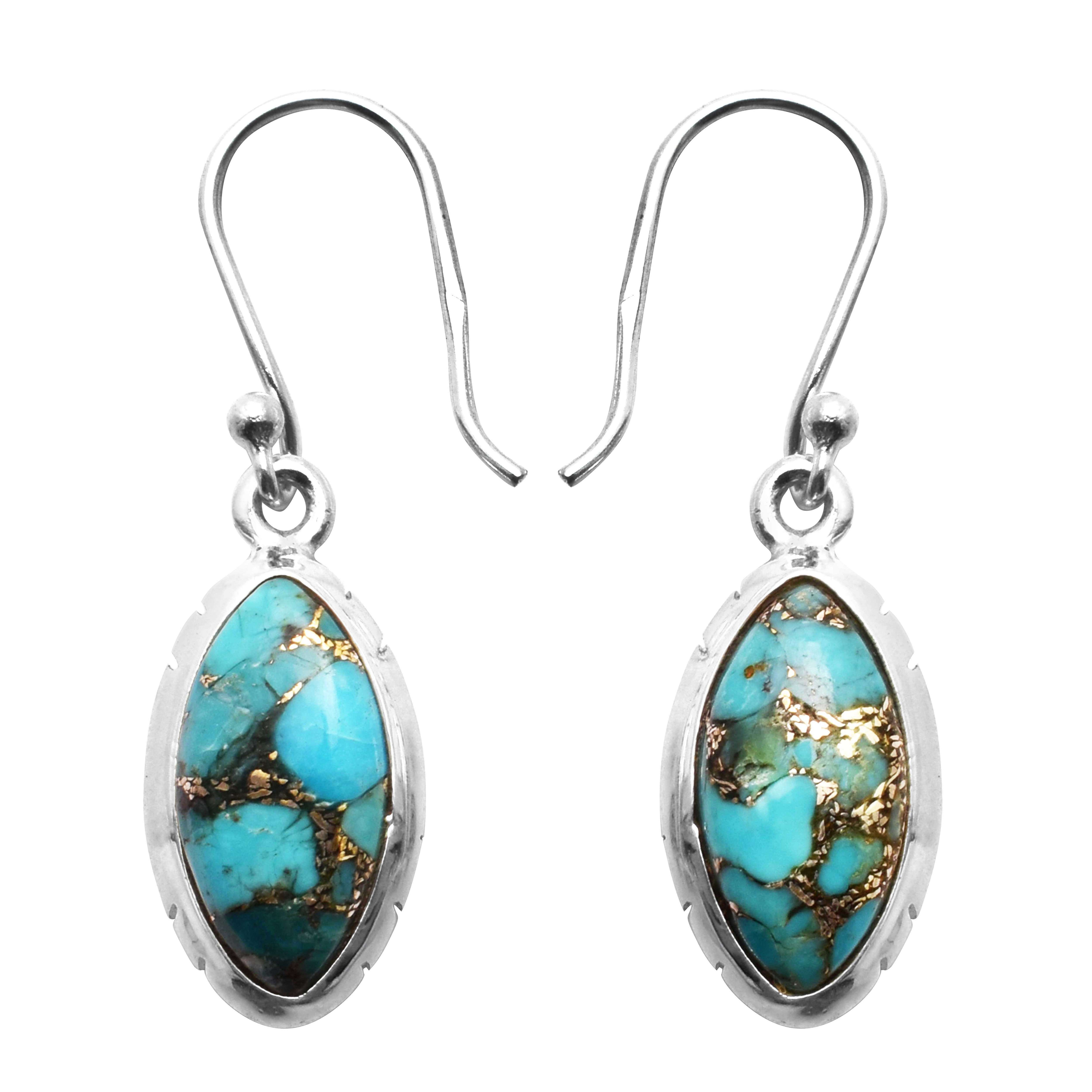 Turquoise Gemstone Earrings Solid 925 Sterling Silver Handmade Earrings Jewelry Gift For Women And Girls E-3530
Turquoise Gemstone Earrings Solid 925 Sterling Silver Handmade Earrings Jewelry Gift For Women And Girls E-3530