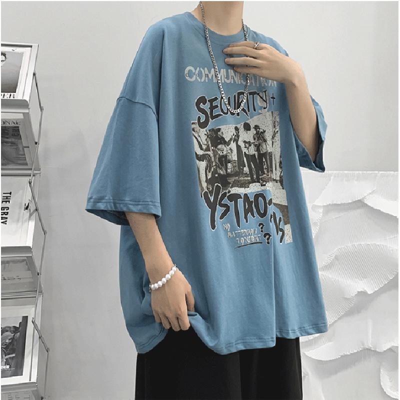 Мужские футболки с коротким рукавом с буквенным графическим принтом и половиной рукава, мужская одежда, повседневная футболка, мужские корейские повседневные топы с круглым вырезом в стиле ретро 4XL синий
Мужские футболки с коротким рукавом с буквенным графическим принтом и половиной рукава, мужская одежда, повседневная футболка, мужские корейские повседневные топы с круглым вырезом в стиле ретро 4XL синий