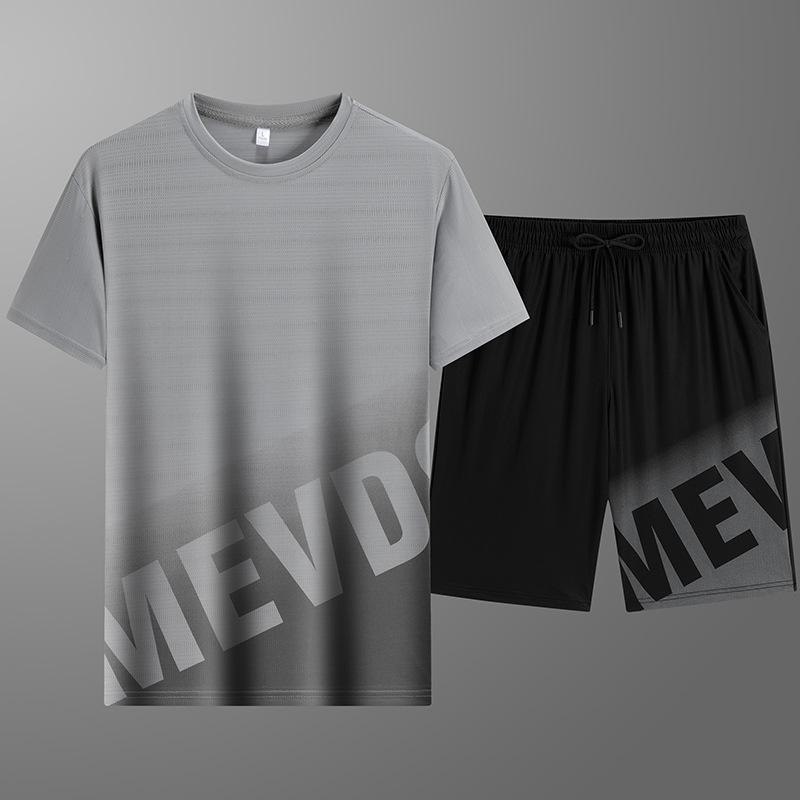Men s Ice Silk Leisure Sports Set Printed Loose Two Piece Breathable Quick Drying Trendy T-shirt Shorts 4XL серый
Men s Ice Silk Leisure Sports Set Printed Loose Two Piece Breathable Quick Drying Trendy T-shirt Shorts 4XL серый