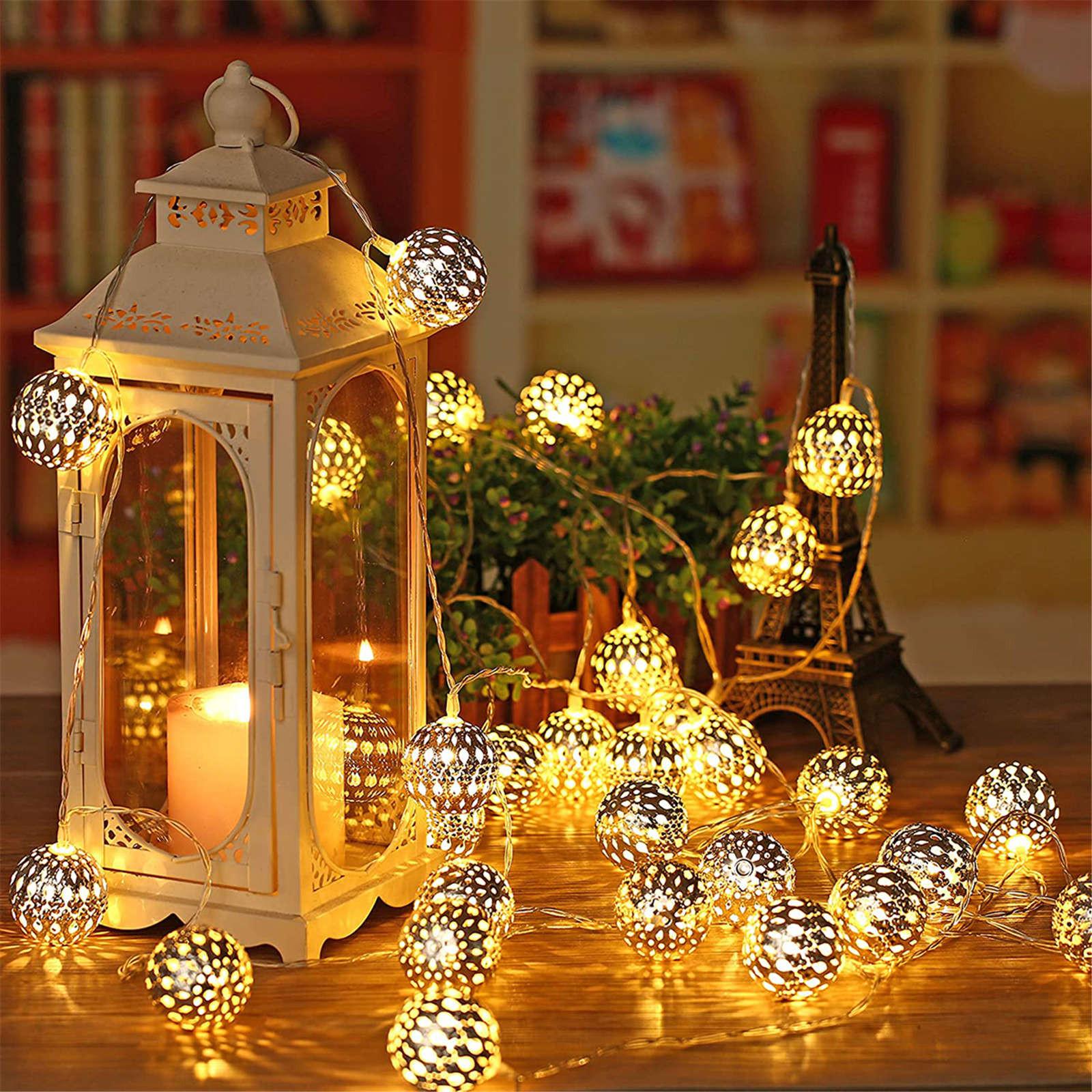Moroccan String Lights 10/20 LED Globe-String Light Warm White Lights For Wedding Party, Holiday, Birthday, Home Decor, Christmas, Indoor Outdoor S срібний
Moroccan String Lights 10/20 LED Globe-String Light Warm White Lights For Wedding Party, Holiday, Birthday, Home Decor, Christmas, Indoor Outdoor S срібний