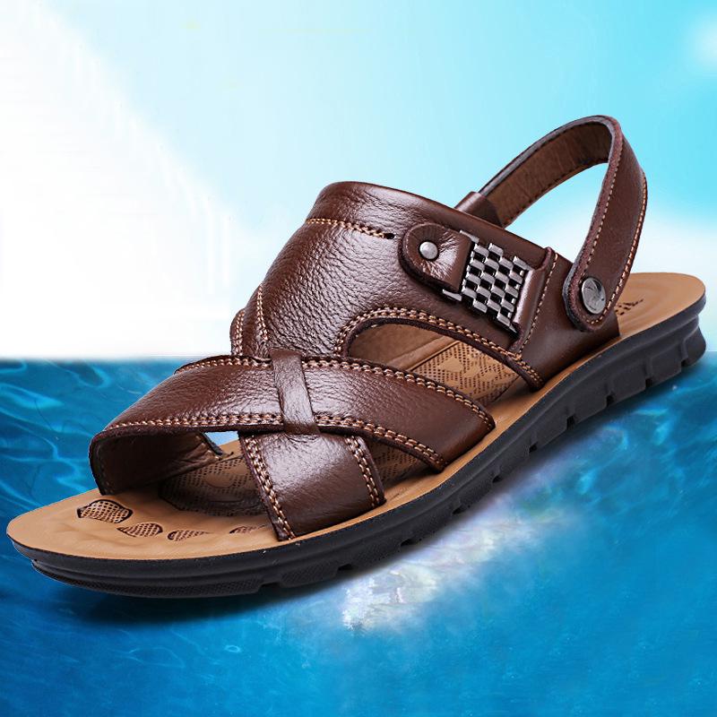 2025 summer new men s sandals men s trendy leather beach shoes large size first layer cowhide casual men s cool slippers 37
2025 summer new men s sandals men s trendy leather beach shoes large size first layer cowhide casual men s cool slippers 37