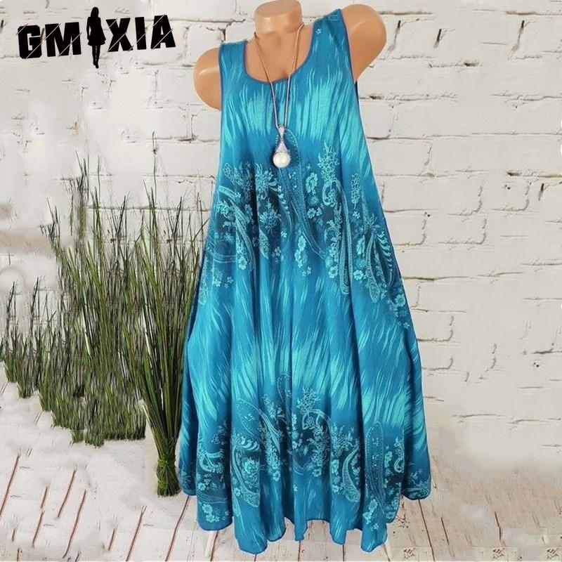 GMXIA Женское летнее платье без рукавов с цветочным принтом и круглым вырезом XXXXXL церулеан голубой
GMXIA Женское летнее платье без рукавов с цветочным принтом и круглым вырезом XXXXXL церулеан голубой