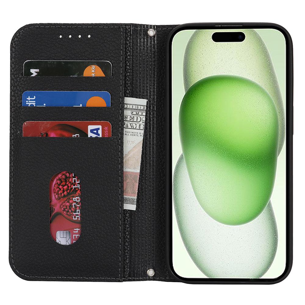 Stand Case for iPhone 15 Plus/14 Plus Litchi Texture Leather Flip Phone Cover with Strap/Wallet Mint Green
Stand Case for iPhone 15 Plus/14 Plus Litchi Texture Leather Flip Phone Cover with Strap/Wallet Mint Green