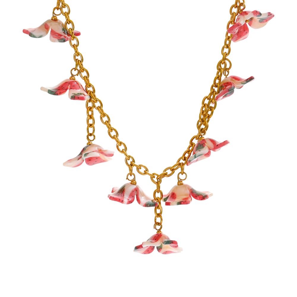 Yhpup Trendy Acrylic Cherry Flower Drop Dangle Pendant Necklace Hot Style Fashion Popular Collar Summer Sweet Charm Jewelry Gift
Yhpup Trendy Acrylic Cherry Flower Drop Dangle Pendant Necklace Hot Style Fashion Popular Collar Summer Sweet Charm Jewelry Gift