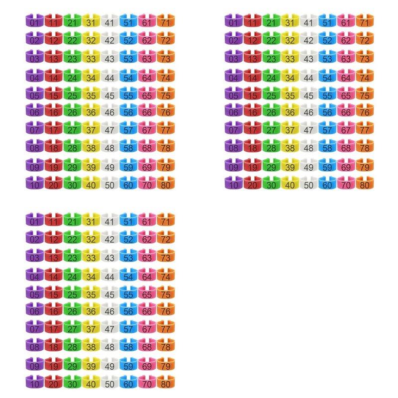 240Pc 16Mm Chicken Leg Bands With 8 Colors,Colorful 01-80 Numbered Chicken Identification Leg Bands Duck Poultry Leg Tag різнокольоровий
240Pc 16Mm Chicken Leg Bands With 8 Colors,Colorful 01-80 Numbered Chicken Identification Leg Bands Duck Poultry Leg Tag різнокольоровий
