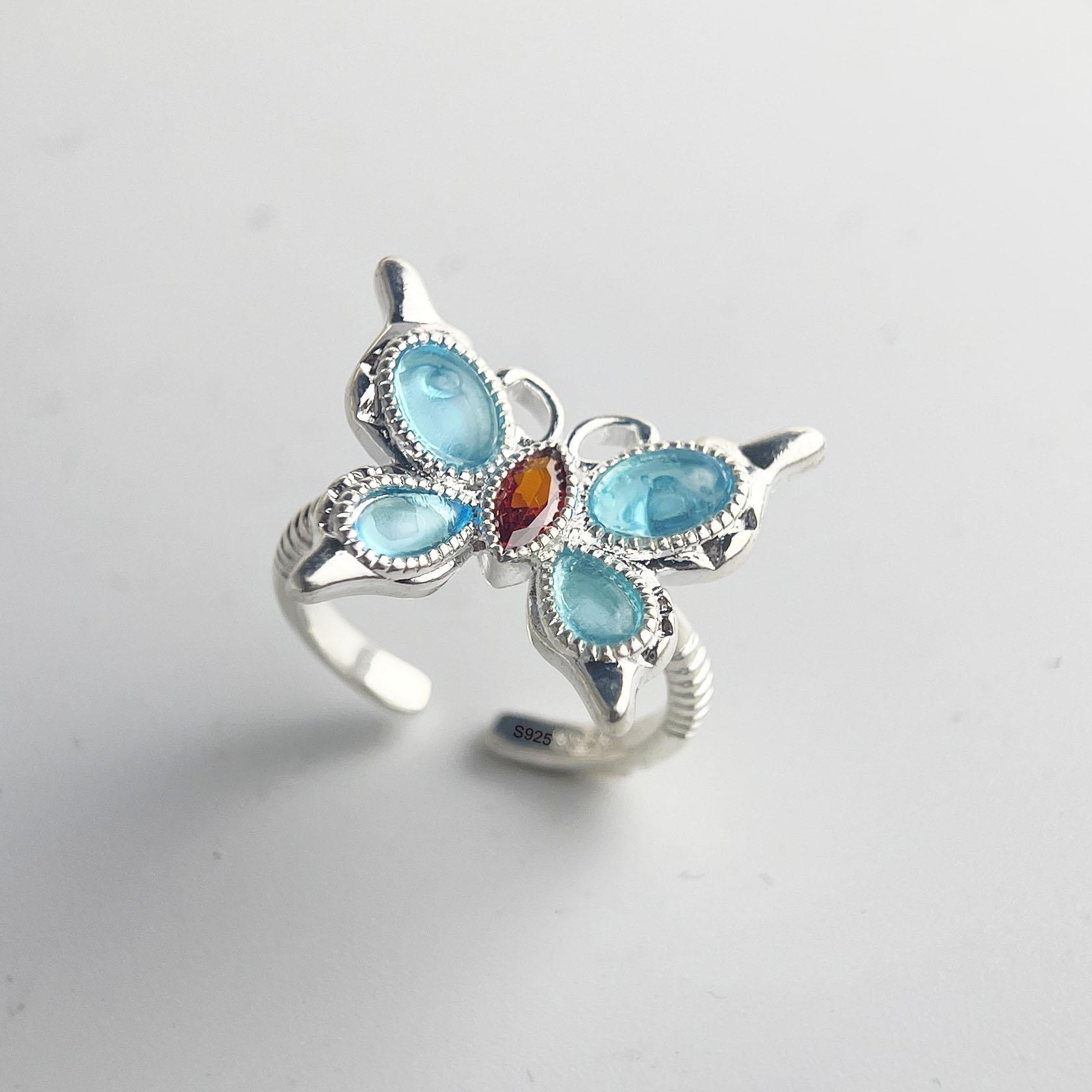 925 Sterling Silver Rings for Women Couple Minimalist Handmade Simple Blue Butterfly CZ Ring Fine Jewelry Gift Prevent Allergy resizable
925 Sterling Silver Rings for Women Couple Minimalist Handmade Simple Blue Butterfly CZ Ring Fine Jewelry Gift Prevent Allergy resizable