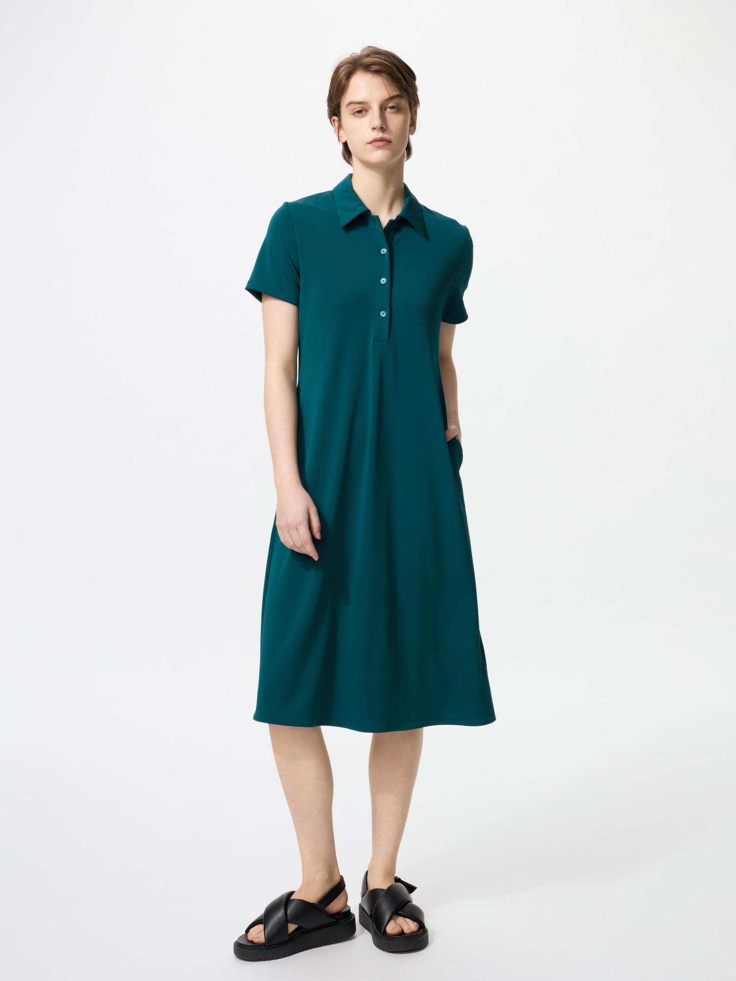 Платье-поло из крепа джерси Uniqlo с коротким рукавом 55 GREEN/WOMEN M
Платье-поло из крепа джерси Uniqlo с коротким рукавом 55 GREEN/WOMEN M