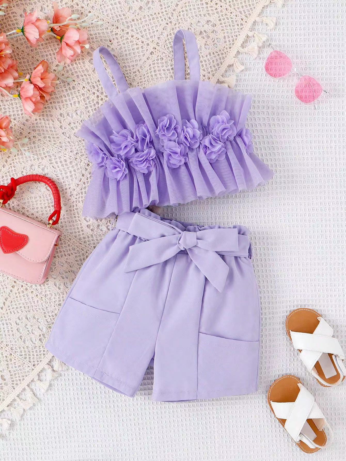 Элегантный комплект для девочек весна-лето детский цветочный топ-шорты модный комплект 4Y фиолетовый
Элегантный комплект для девочек весна-лето детский цветочный топ-шорты модный комплект 4Y фиолетовый