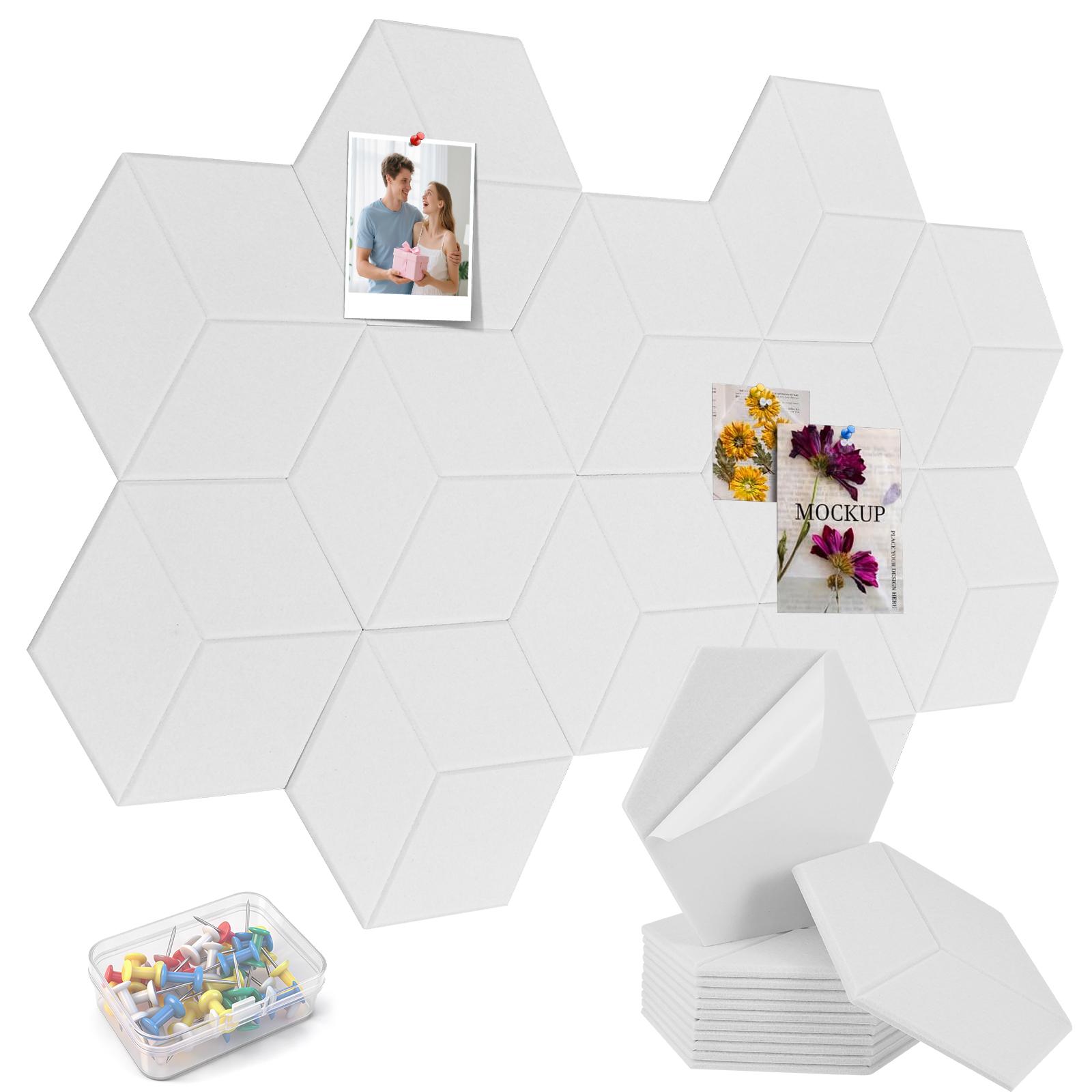 12Pcs Self-adhesive Hexagonal Acoustic Panels Felt Bulletin Board Tiles Polyester Fiber Acoustic Panel with Thumbtack for Office білий
12Pcs Self-adhesive Hexagonal Acoustic Panels Felt Bulletin Board Tiles Polyester Fiber Acoustic Panel with Thumbtack for Office білий