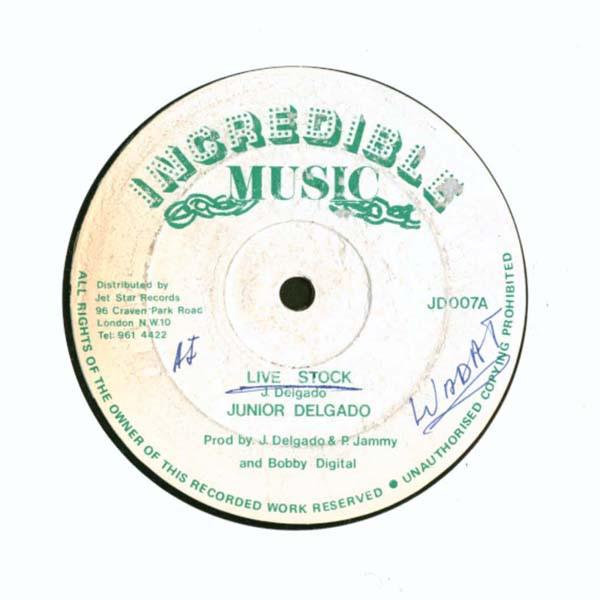 12inch Record JUNIOR DELGADO - Live Stock / Shock Pt. 2 JD007 Incredible Musi UK Reggae, Ska & Dub Used
12inch Record JUNIOR DELGADO - Live Stock / Shock Pt. 2 JD007 Incredible Musi UK Reggae, Ska & Dub Used