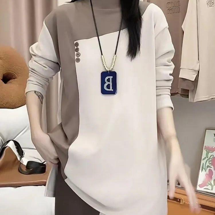 Women s Mid-Length Color Block Half-High Neck Base Layer Top - Autumn/Winter Style, Thickened Plus Velvet, Plus Size, Slimming, Stylish Design XL
Women s Mid-Length Color Block Half-High Neck Base Layer Top - Autumn/Winter Style, Thickened Plus Velvet, Plus Size, Slimming, Stylish Design XL