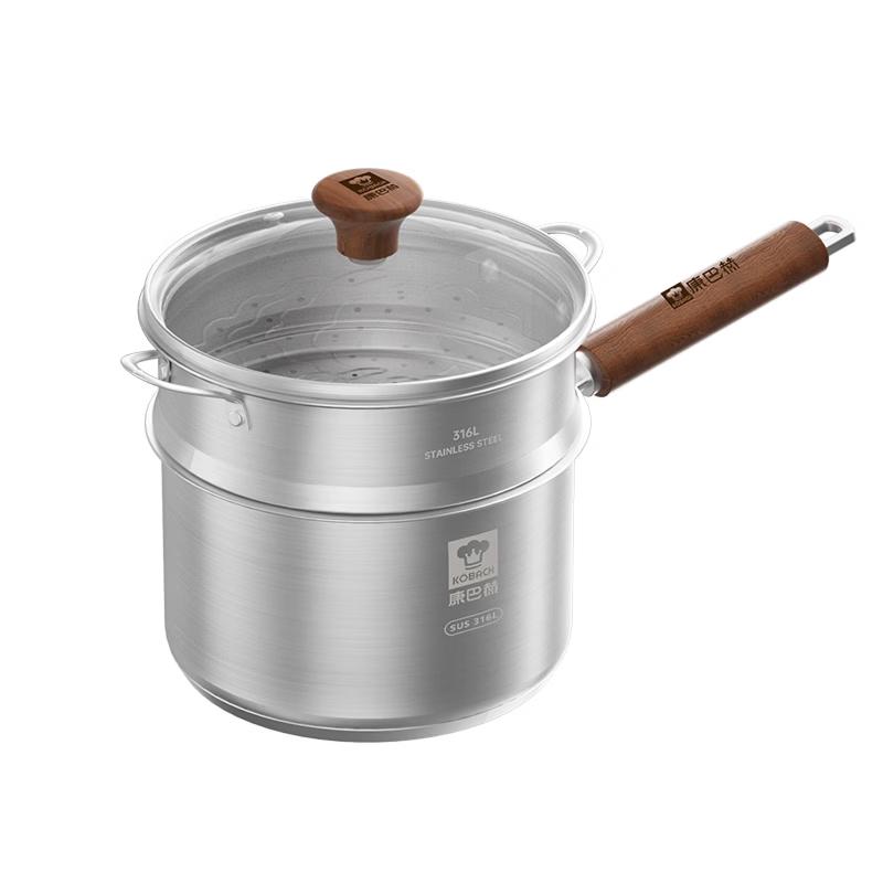 KOBACH 316L Stainless Steel Saucepan with Steamer
KOBACH 316L Stainless Steel Saucepan with Steamer