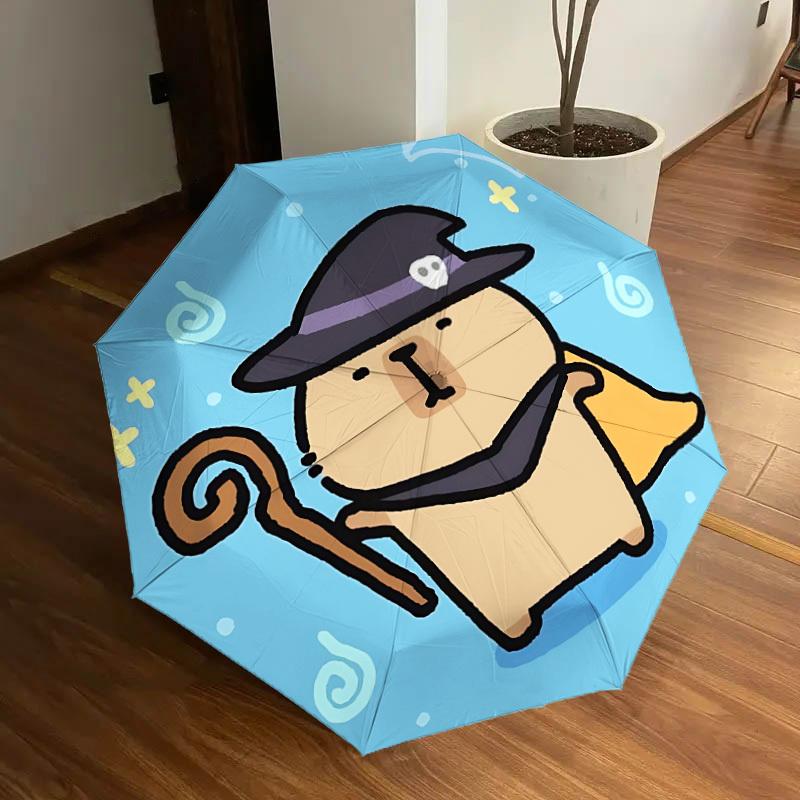 1pc Wizard, Cute Capybara Automatic Folding Umbrella, Portable Collapsible Design, 8-Rib Iron Frame, Outdoor Accessory yy250905115
1pc Wizard, Cute Capybara Automatic Folding Umbrella, Portable Collapsible Design, 8-Rib Iron Frame, Outdoor Accessory yy250905115