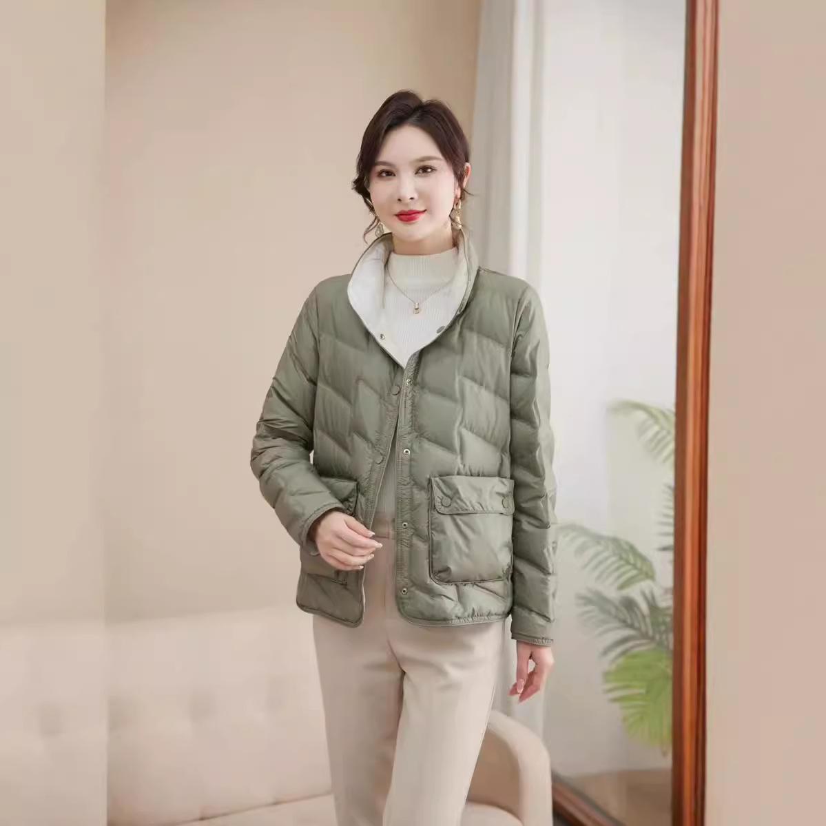 Women s Reversible Stand Collar Down Jacket - Lightweight, Warm, Short, Autumn/Winter Fashion Large зелёный
Women s Reversible Stand Collar Down Jacket - Lightweight, Warm, Short, Autumn/Winter Fashion Large зелёный