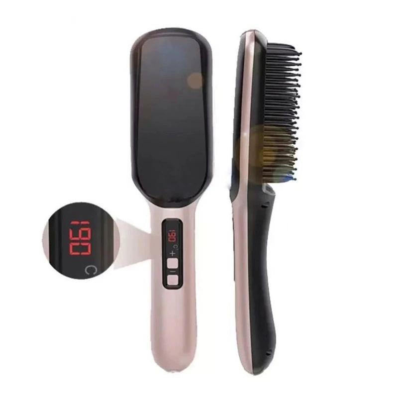 Cepillo alisador de pelo multifuncional peine antiestático para peinado de barba y cabello
Cepillo alisador de pelo multifuncional peine antiestático para peinado de barba y cabello