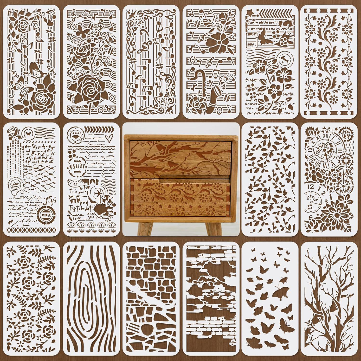 16pcs Music Flower Stencils: Hollow Leaf Texture Painting Templates
16pcs Music Flower Stencils: Hollow Leaf Texture Painting Templates