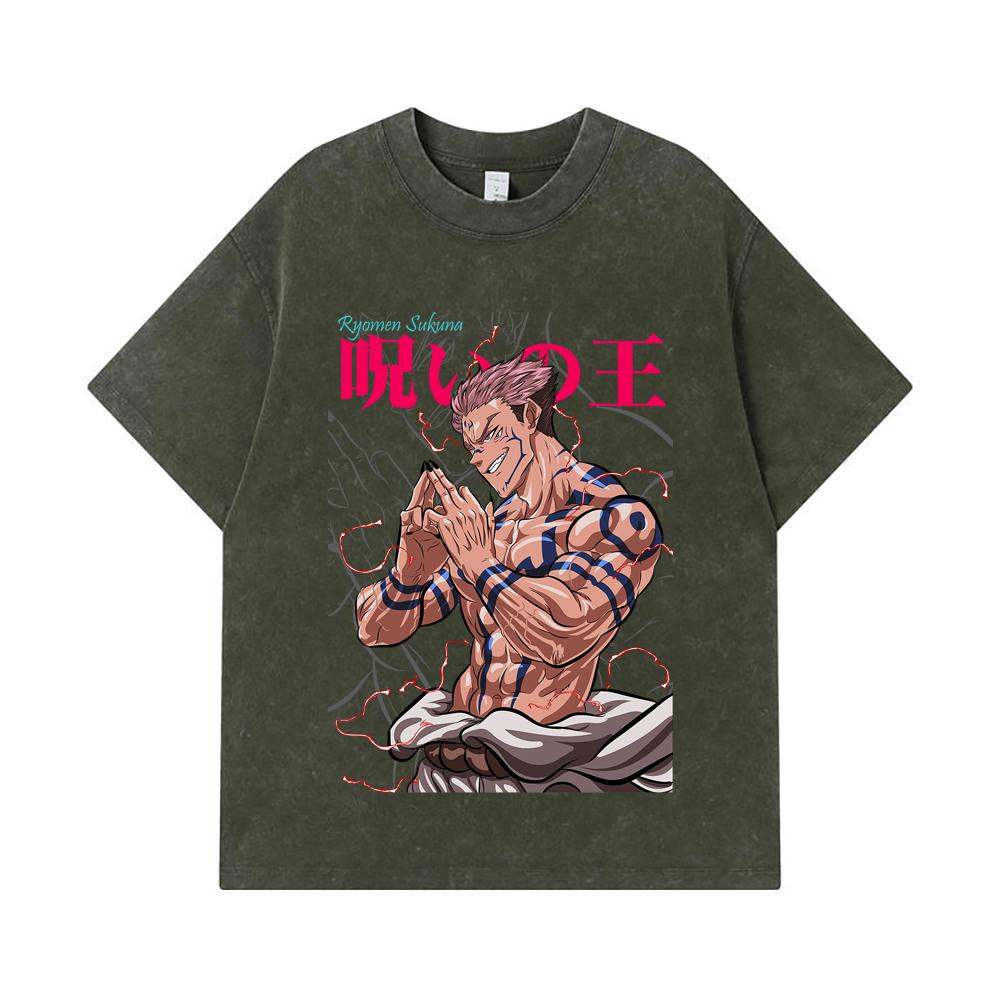 275 GSM Washed T-shirts 100% Cotton Jujutsu Kaisen V46 Sukuna Print Unisex Heavy Cotton T Shirt S армия зеленый
275 GSM Washed T-shirts 100% Cotton Jujutsu Kaisen V46 Sukuna Print Unisex Heavy Cotton T Shirt S армия зеленый