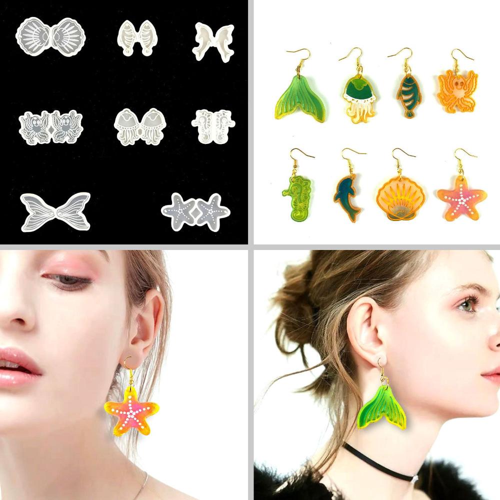 Hippocampus Animals Starfish Resin Silicone Mould Earrings Resin Mold Ocean Series Pendant Molds
Hippocampus Animals Starfish Resin Silicone Mould Earrings Resin Mold Ocean Series Pendant Molds