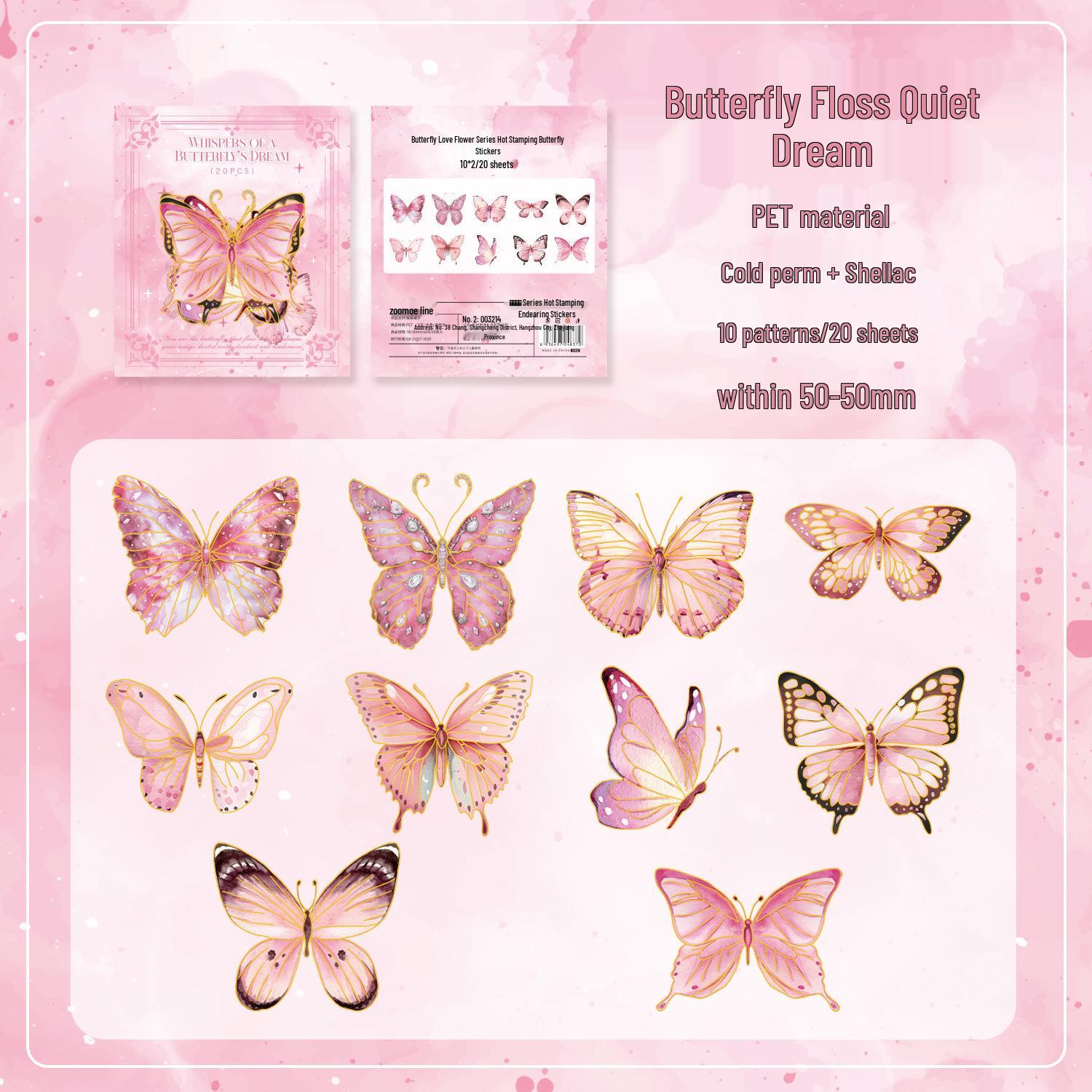 Butterfly Love Flower Series: 3D Laser PET Stickers & Journaling Cards
Butterfly Love Flower Series: 3D Laser PET Stickers & Journaling Cards