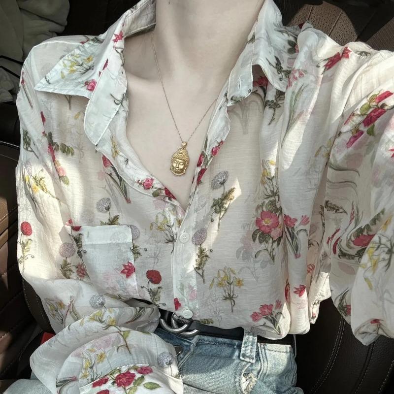 French Retro Floral Shirt Spring and Summer New Style Age-reducing Thin Long-sleeved Shirt Sun Protection Top Women s Clothing 4XL білий
French Retro Floral Shirt Spring and Summer New Style Age-reducing Thin Long-sleeved Shirt Sun Protection Top Women s Clothing 4XL білий