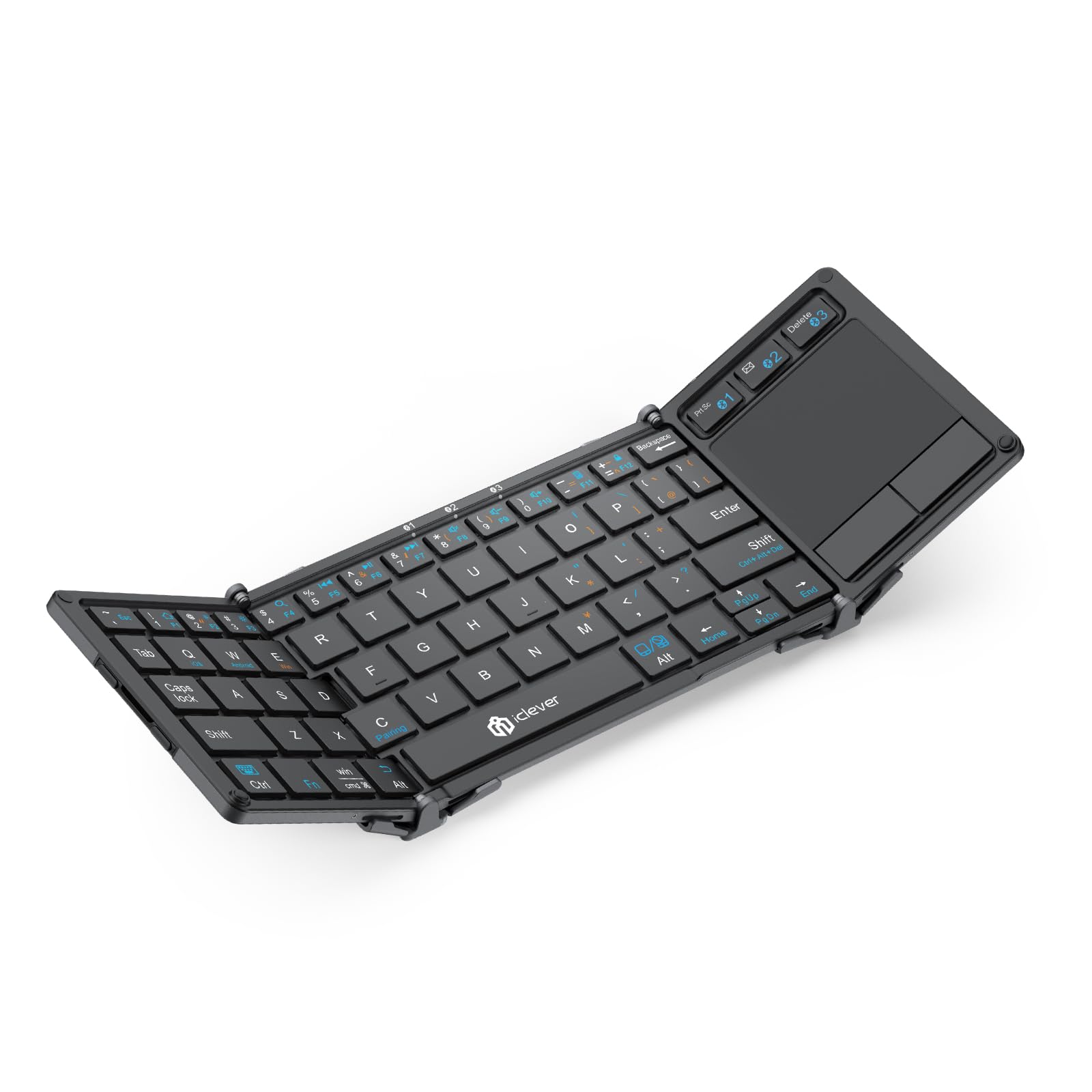 iClever Foldable Integrated 3 Device Simultaneous Mini Japanese JIS Numeric Full Quiet Rechargeable Compatible with Black Keyboard, Bluetooth, чорний
iClever Foldable Integrated 3 Device Simultaneous Mini Japanese JIS Numeric Full Quiet Rechargeable Compatible with Black Keyboard, Bluetooth, чорний