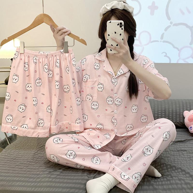 Пижама с коротким рукавом Chiikawa Usagi - Милая летняя домашняя одежда в японском стиле для женщин L (95–115 lbs)
Пижама с коротким рукавом Chiikawa Usagi - Милая летняя домашняя одежда в японском стиле для женщин L (95–115 lbs)