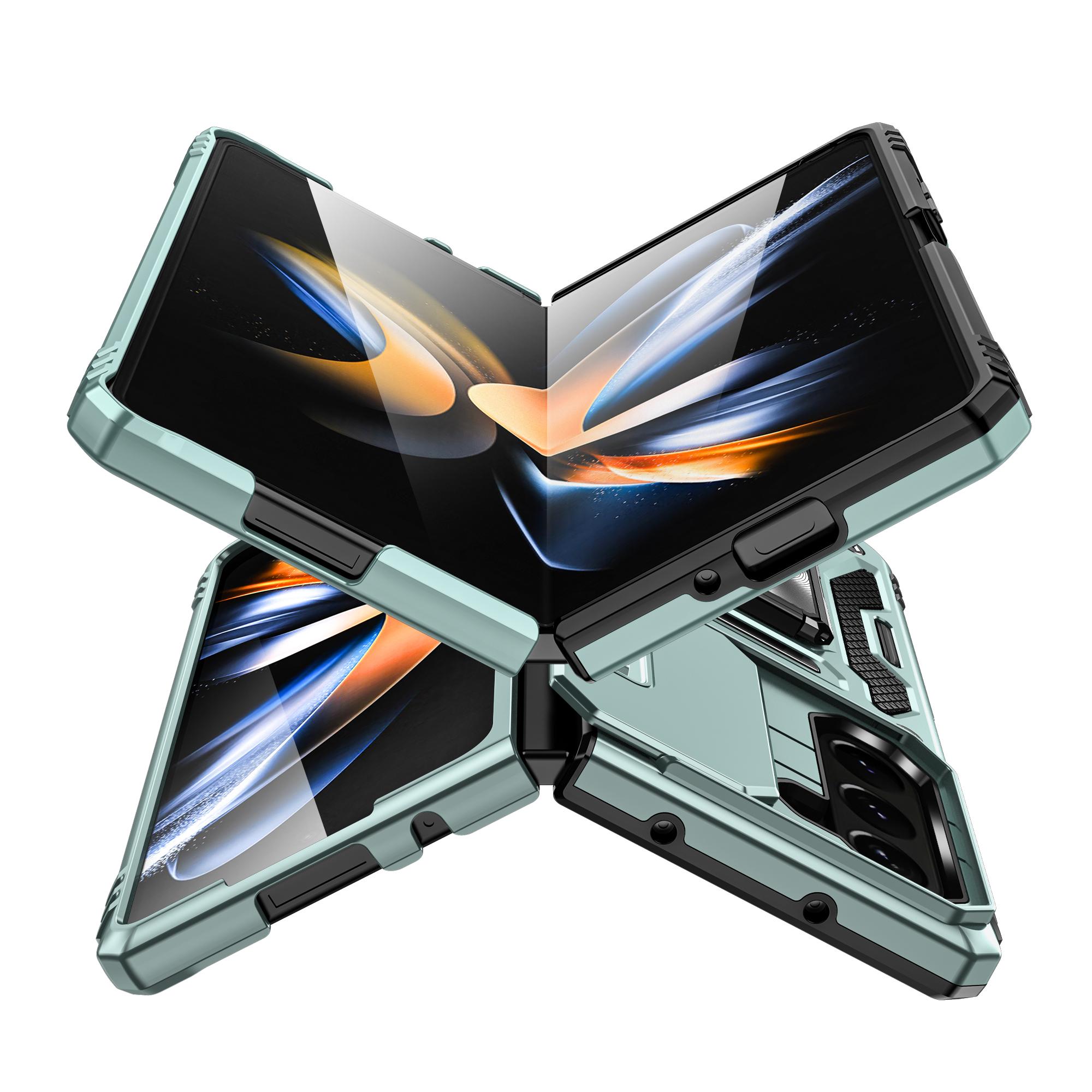 For Samsung Galaxy Z Fold5 5G Armor Series PC+TPU Phone Case Metal Kickstand Cover with Slide Camera Lid Green
For Samsung Galaxy Z Fold5 5G Armor Series PC+TPU Phone Case Metal Kickstand Cover with Slide Camera Lid Green