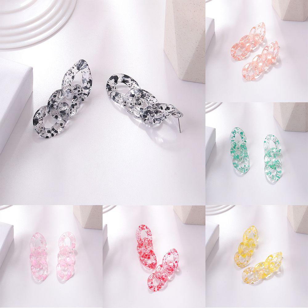 Creative Party Gift Acrylic Gloss Jelly Color Chain Dangle Earrings Geometry Drop Earrings
Creative Party Gift Acrylic Gloss Jelly Color Chain Dangle Earrings Geometry Drop Earrings