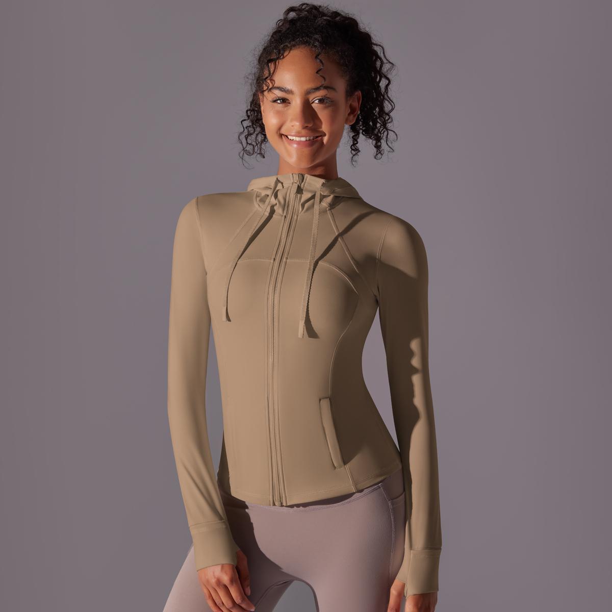 Auroth Женская футболка для йоги с отверстиями для больших пальцев на молнии с длинным рукавом, быстросохнущая футболка для фитнеса S какао
Auroth Женская футболка для йоги с отверстиями для больших пальцев на молнии с длинным рукавом, быстросохнущая футболка для фитнеса S какао