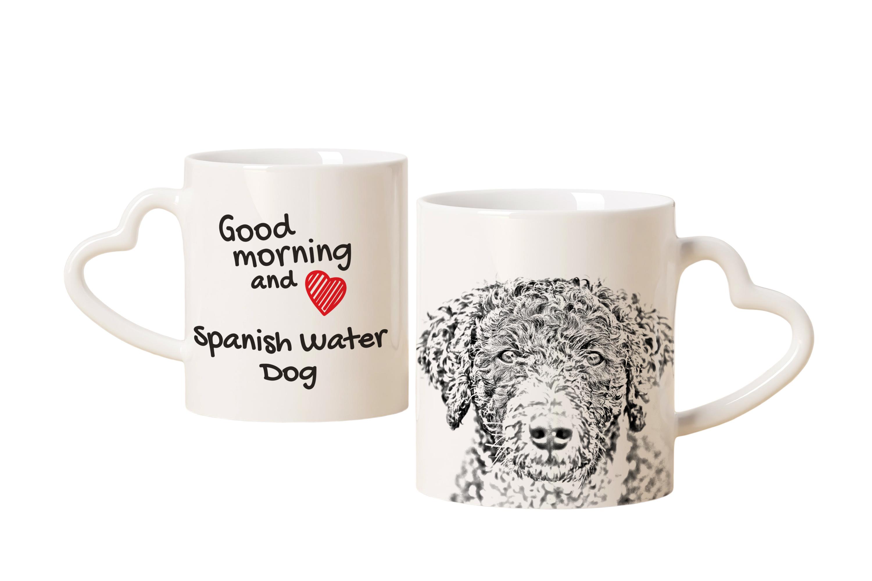 Spanish Water Dog - cup with a dog, adorable cup with a heart-shaped handle, universal gift from the Art-Dog brand білий
Spanish Water Dog - cup with a dog, adorable cup with a heart-shaped handle, universal gift from the Art-Dog brand білий