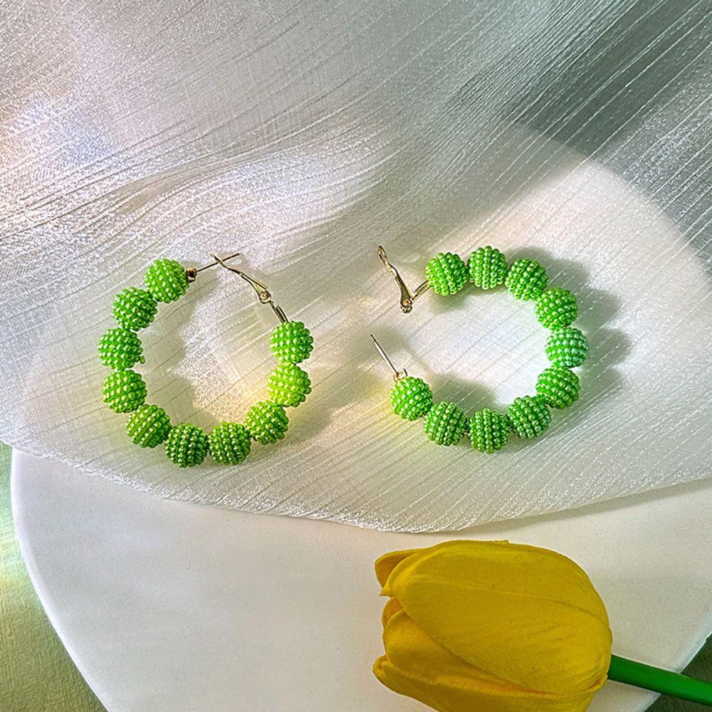 Handmade Colorful Earrings Fashion Circle Drop Earring Hoop Earrings Beaded Circle Earrings Girls зелёный
Handmade Colorful Earrings Fashion Circle Drop Earring Hoop Earrings Beaded Circle Earrings Girls зелёный