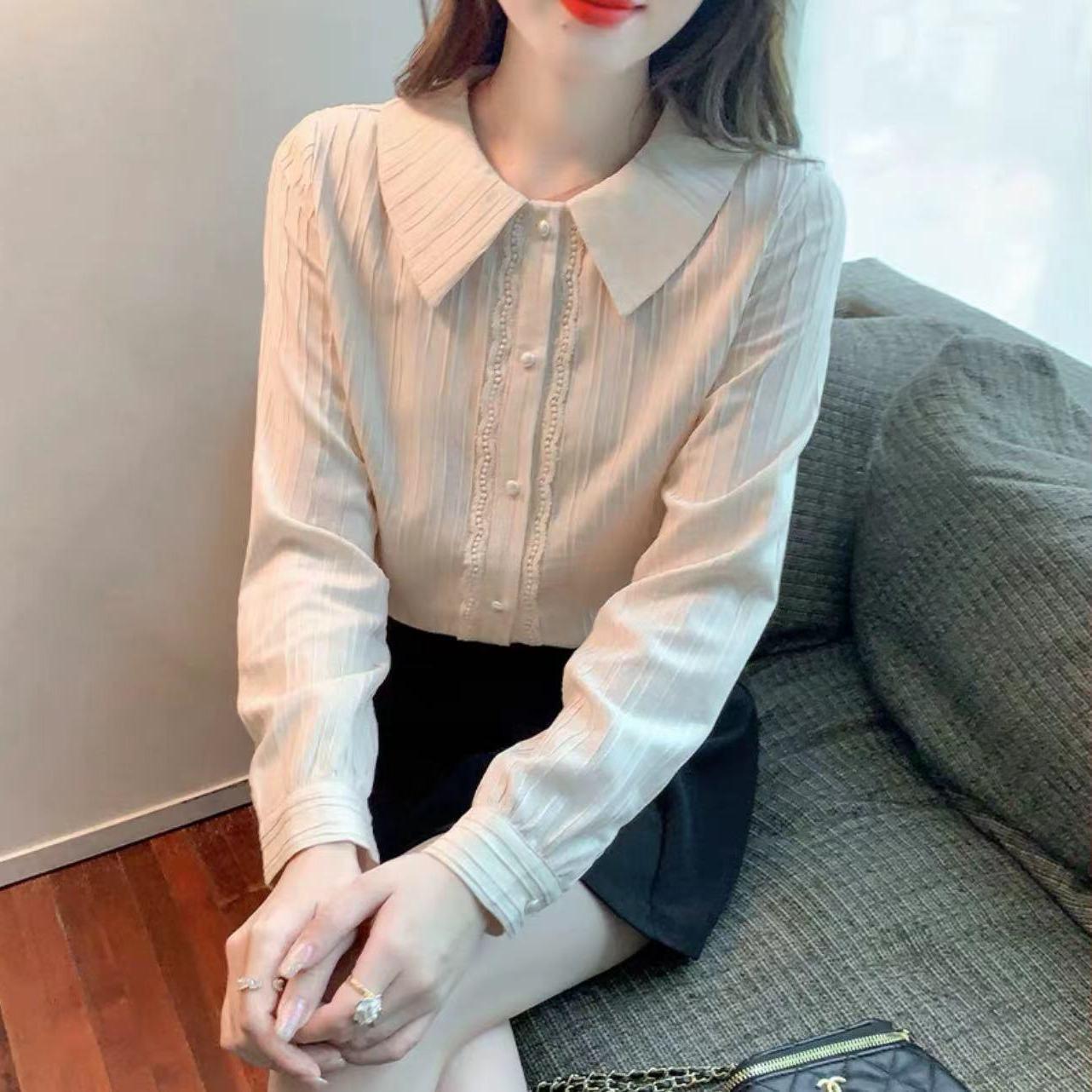Autumn 2024 Women s Long Sleeve Chiffon Blouse with Peter Pan Collar - Versatile and Fashionable Cardigan Top XL
Autumn 2024 Women s Long Sleeve Chiffon Blouse with Peter Pan Collar - Versatile and Fashionable Cardigan Top XL