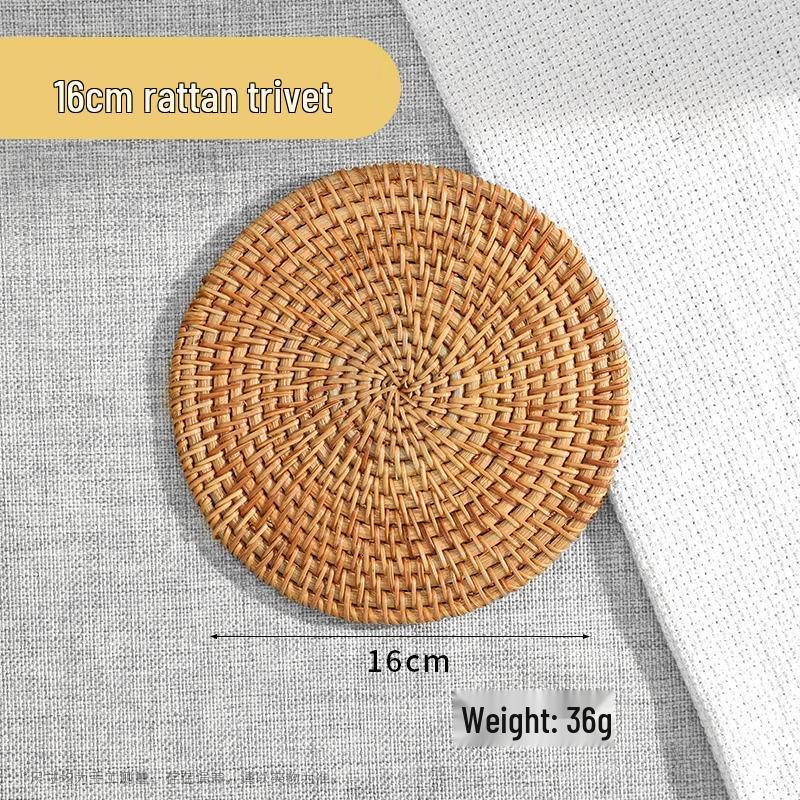 Плетеный из ротанга термостойкий коврик для кастрюль и мисок - Подставка против ожогов и подставка для чайника
Плетеный из ротанга термостойкий коврик для кастрюль и мисок - Подставка против ожогов и подставка для чайника