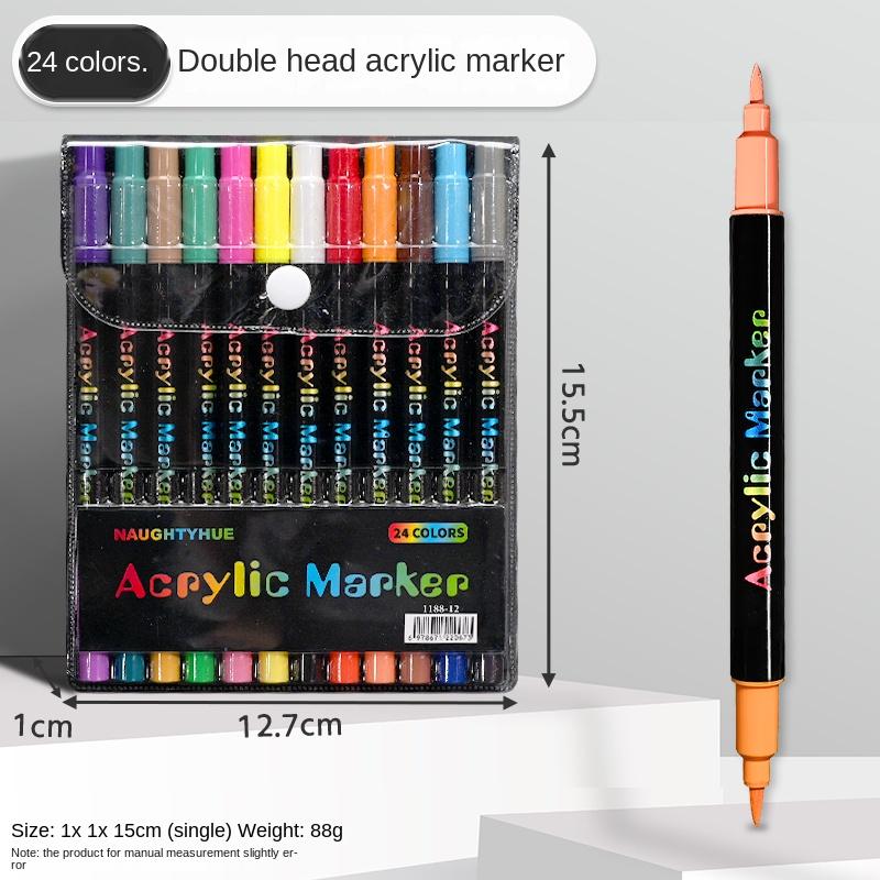 Professional Art Use 120-24Colors Acrylic Paint Markers, Dual-Tip Fine and Brush Tip Pens, Suitable for Stone, Wood, Calligraphy
Professional Art Use 120-24Colors Acrylic Paint Markers, Dual-Tip Fine and Brush Tip Pens, Suitable for Stone, Wood, Calligraphy