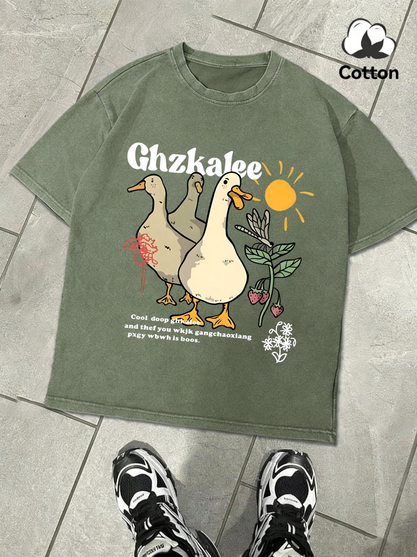 Ducks Basking In The Sun Printing Washed Men TShirts Summer Casual Cotton Tops Loose Soft Top Unisex AllMatch Clothing S
Ducks Basking In The Sun Printing Washed Men TShirts Summer Casual Cotton Tops Loose Soft Top Unisex AllMatch Clothing S