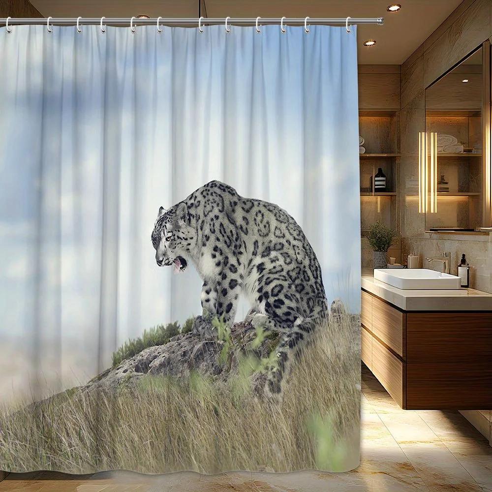 1Pc Majestic Snow Leopard Shower Curtain 70.87X70.87 Inches - Wild & Powerful Animal Design With Intense Gaze, Durable Polyester W60H190(CM)-1 Pcs
1Pc Majestic Snow Leopard Shower Curtain 70.87X70.87 Inches - Wild & Powerful Animal Design With Intense Gaze, Durable Polyester W60H190(CM)-1 Pcs